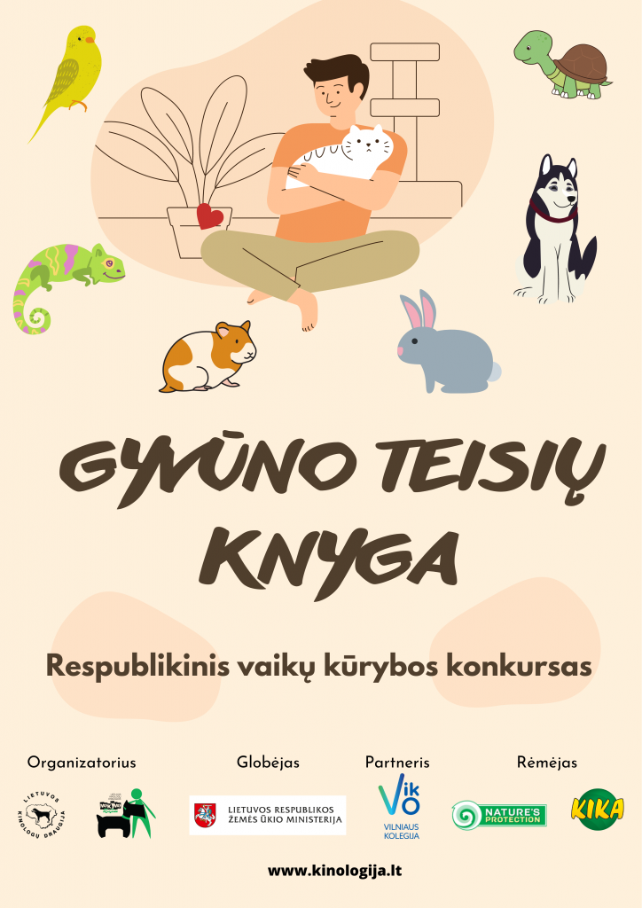 Vaikų kūrybos konkursas „Gyvūno teisių knyga“